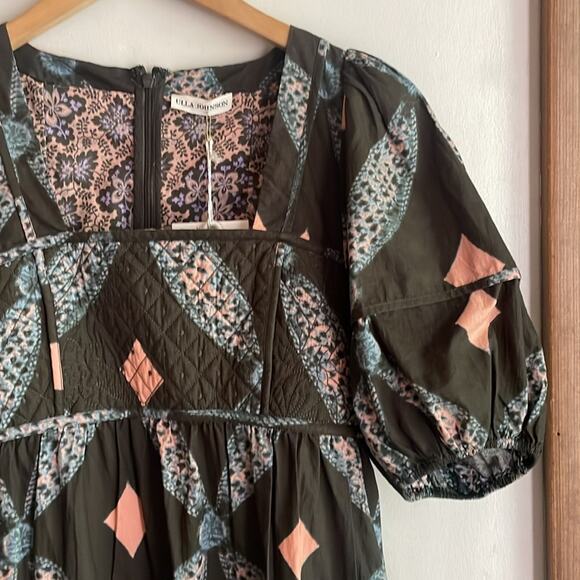 Ulla Johnson Nora Dress in Quilted Army - Picture 4 of 16